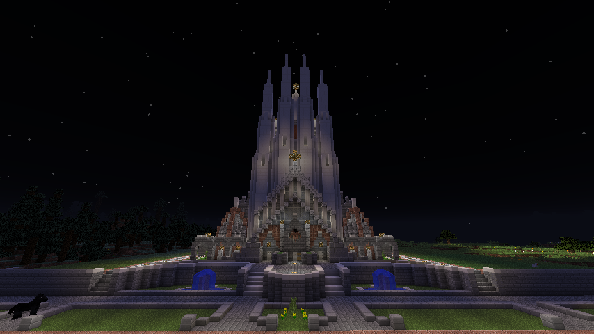 Front view of St. Notch at night